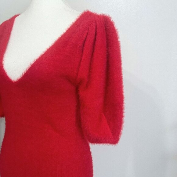 L'ACADEMIE RED FUZZY WINTER DRESS - XS - Picture 4 of 10